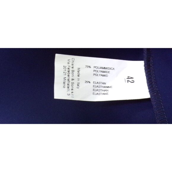 🆕CHIARA BONI Melania Off Shoulder Cocktail Jersey Dress 6 Blue - Picture 14 of 14